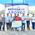 Entrega Moisés Borjón Olvera apoyos de vivienda en el Ejido Ruiz Cortínez de Llera